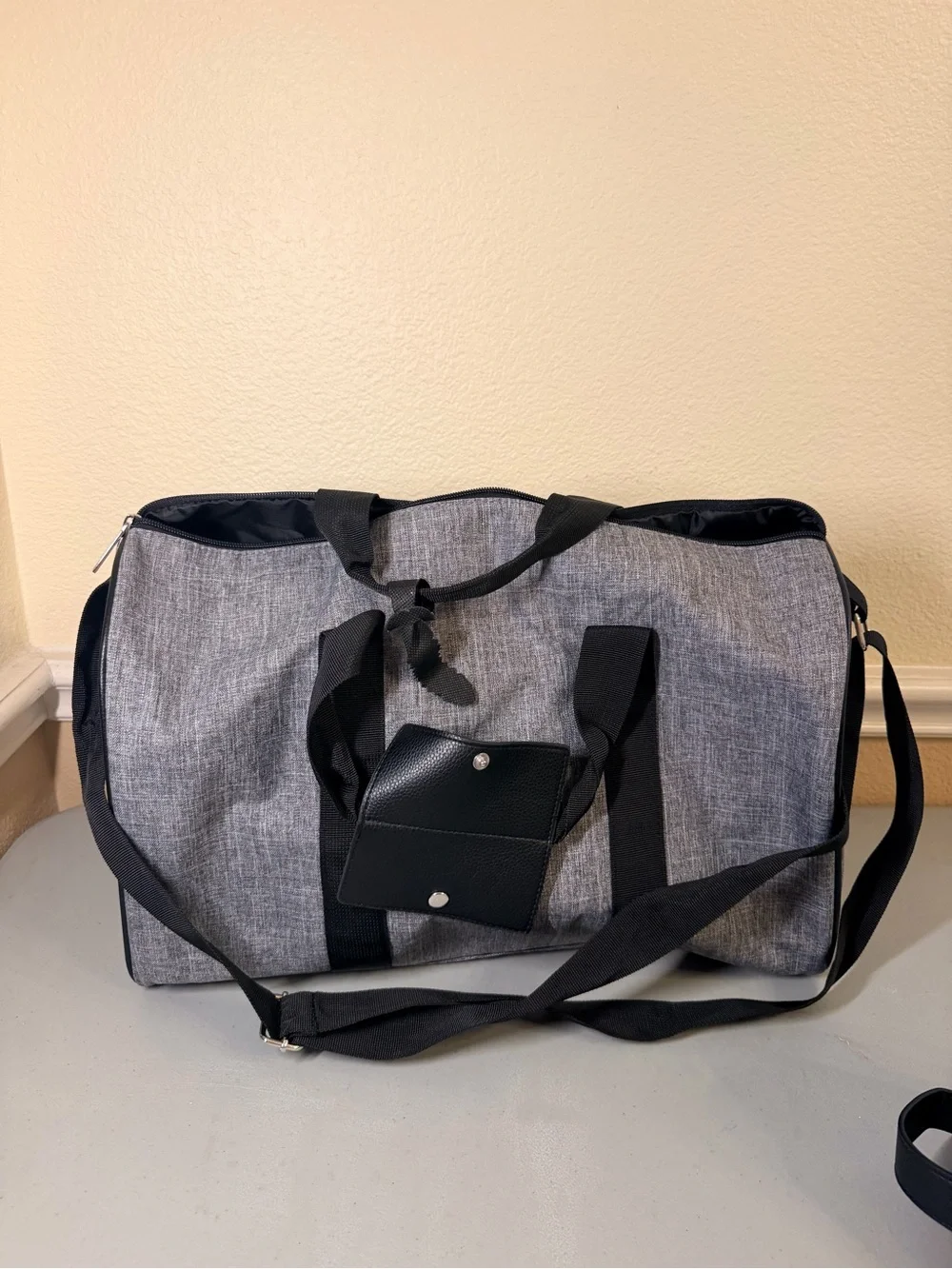 Jimmy Choo Gray Travel Tote and Toiletry Pouch
